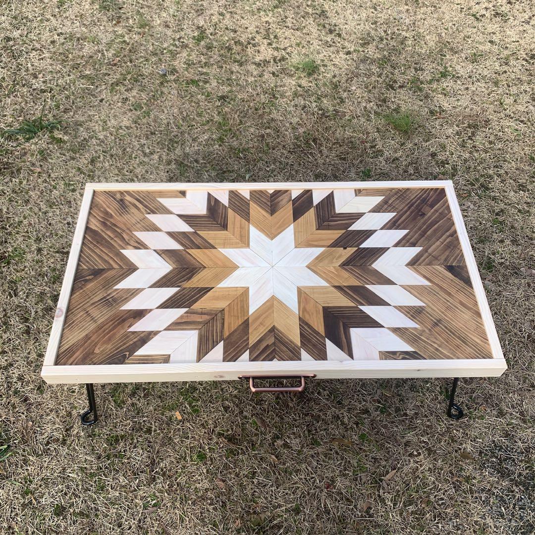 サイドテーブル　ローテーブル　アウトドアキャンプ　折りたたみ