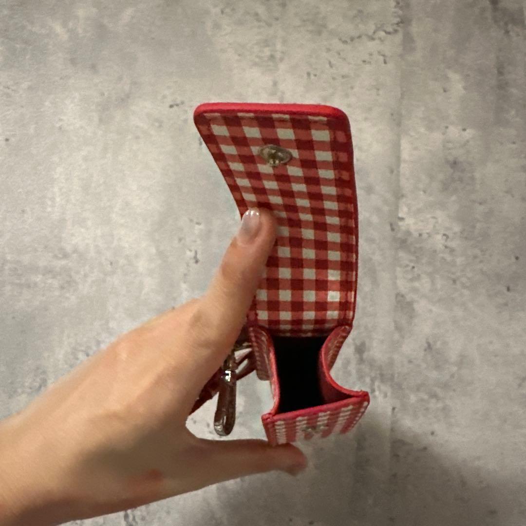 あさぎーにょ poppy Charm lip caseギンガム