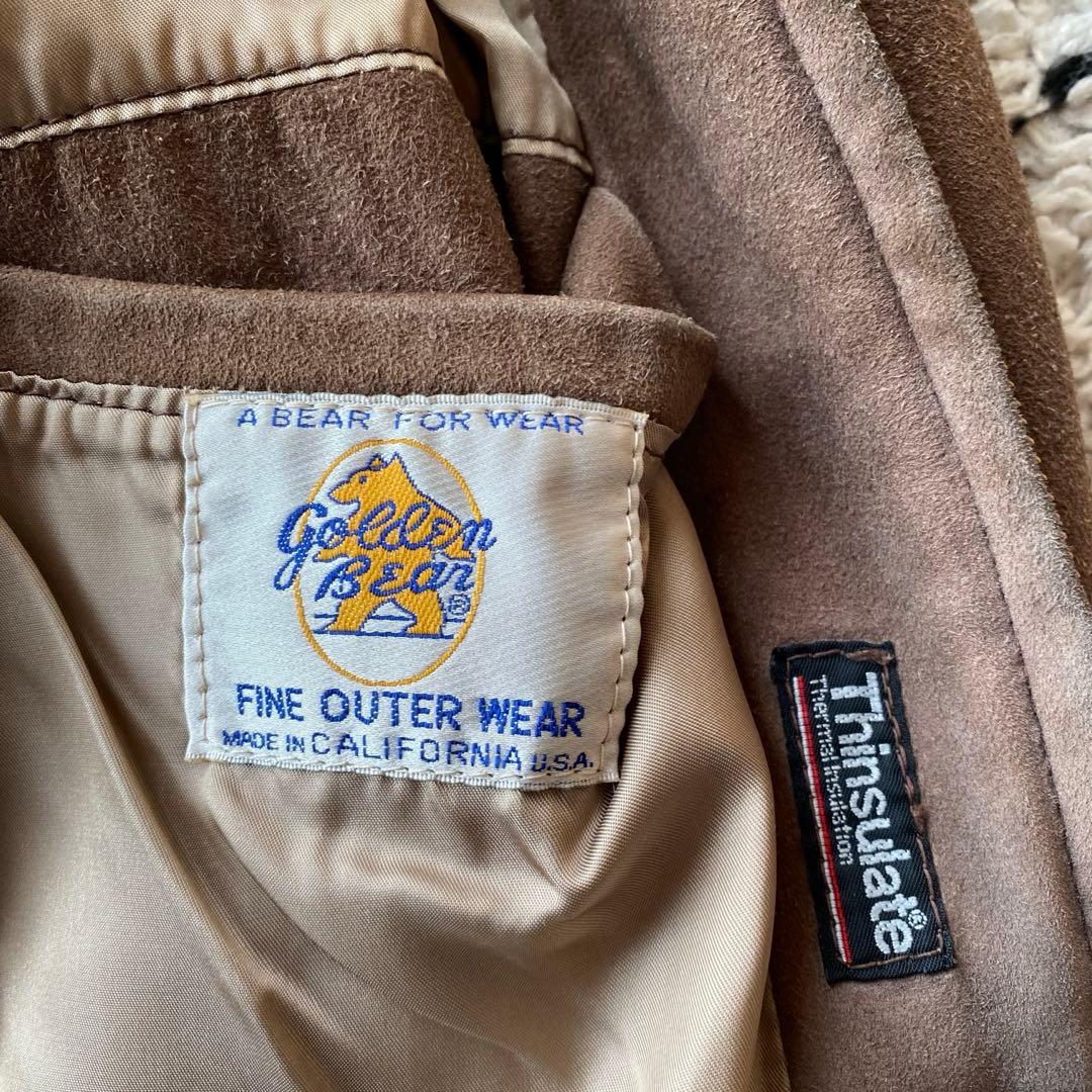 【80s】Golden Bear アメリカ製 スウェード レザージャケット　希少