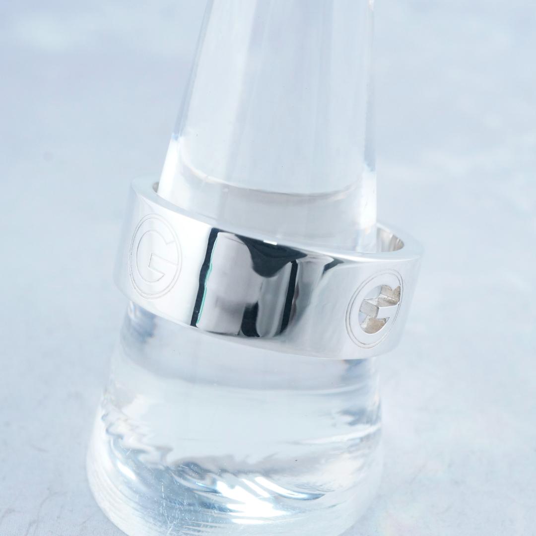 新品仕上 グッチ SV925 リング　G ロゴ　２５号