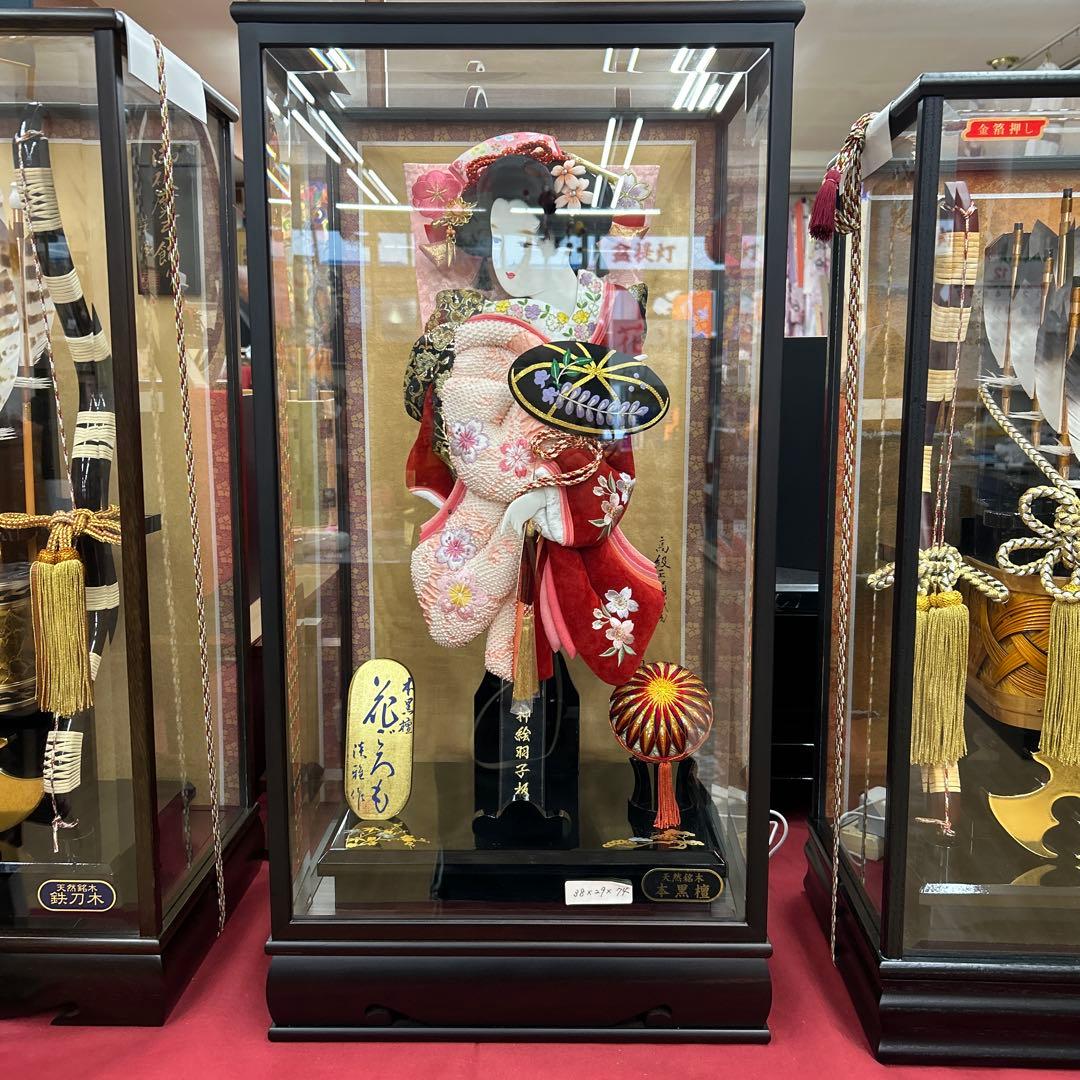 初正月＊羽子板飾り＊18号＊黒檀ケースp