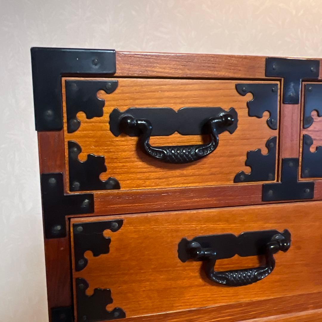 木製 8杯 小箪笥 小引出し 小物入れ ミニタンス 民芸家具 アンティーク