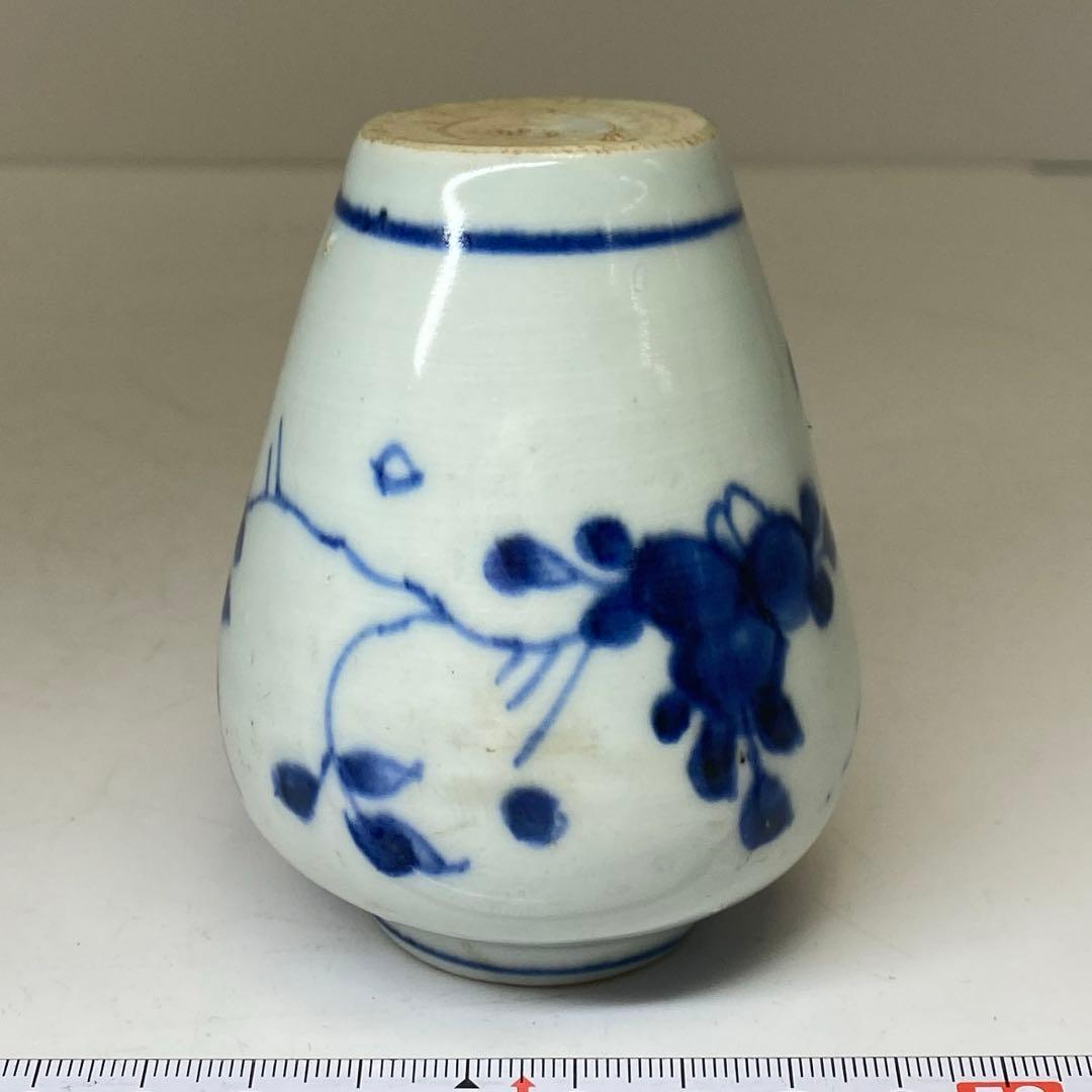 中国明時代 古染付茶入 h9.2cm 東キ8-0121☆2F トヒチ