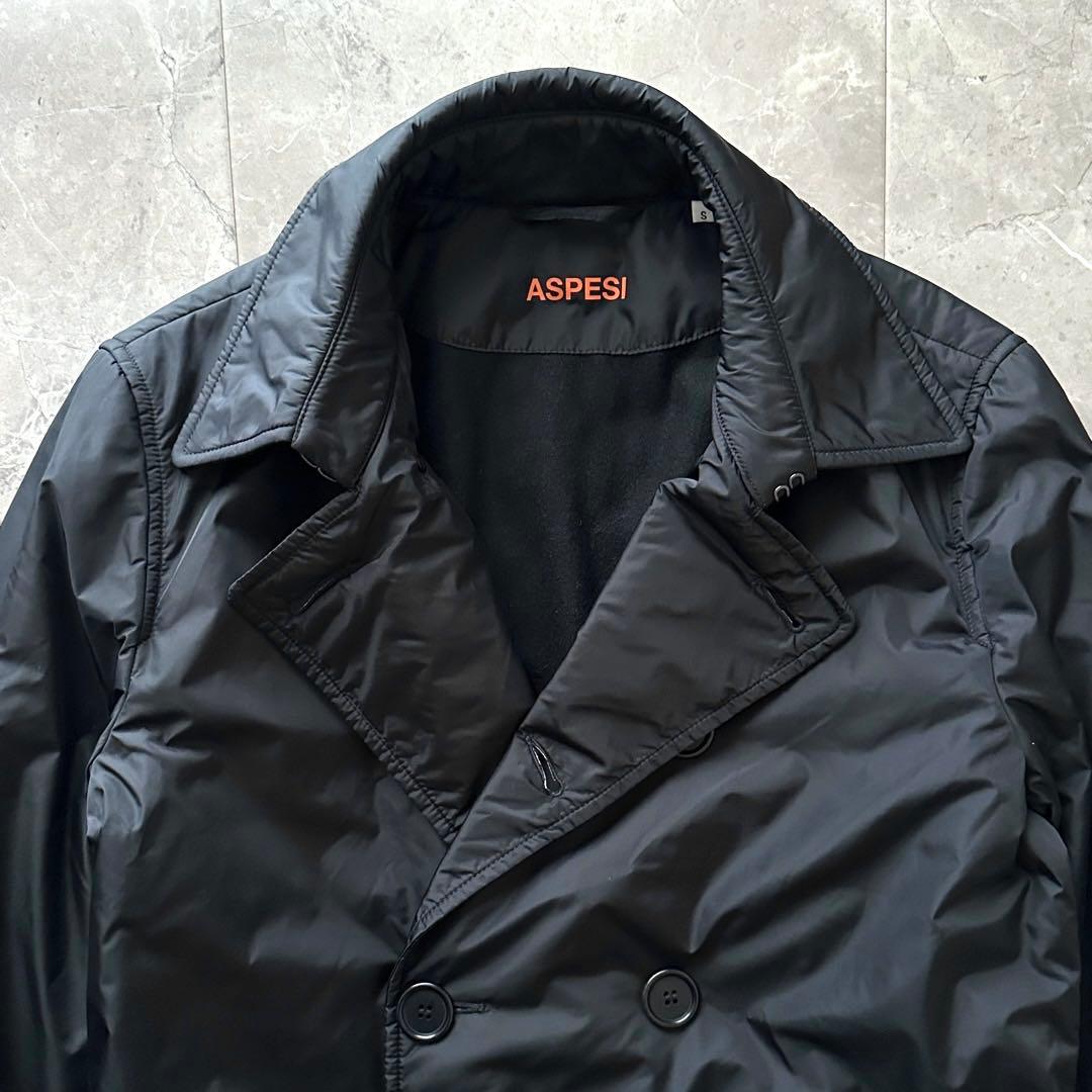 ASPESI THERMORE 中綿 ナイロン トレンチコート サイズS 黒