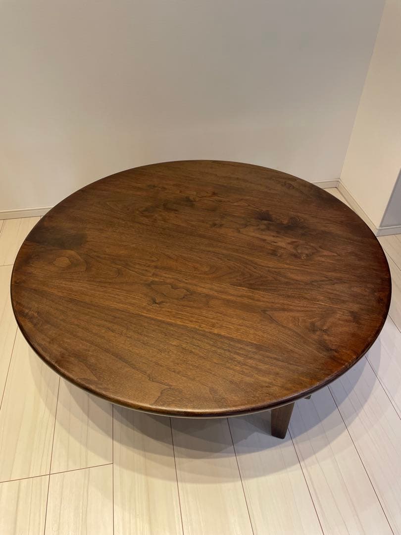 家具工房芽生★ウォールナット無垢★ちゃぶ台★折り畳み式