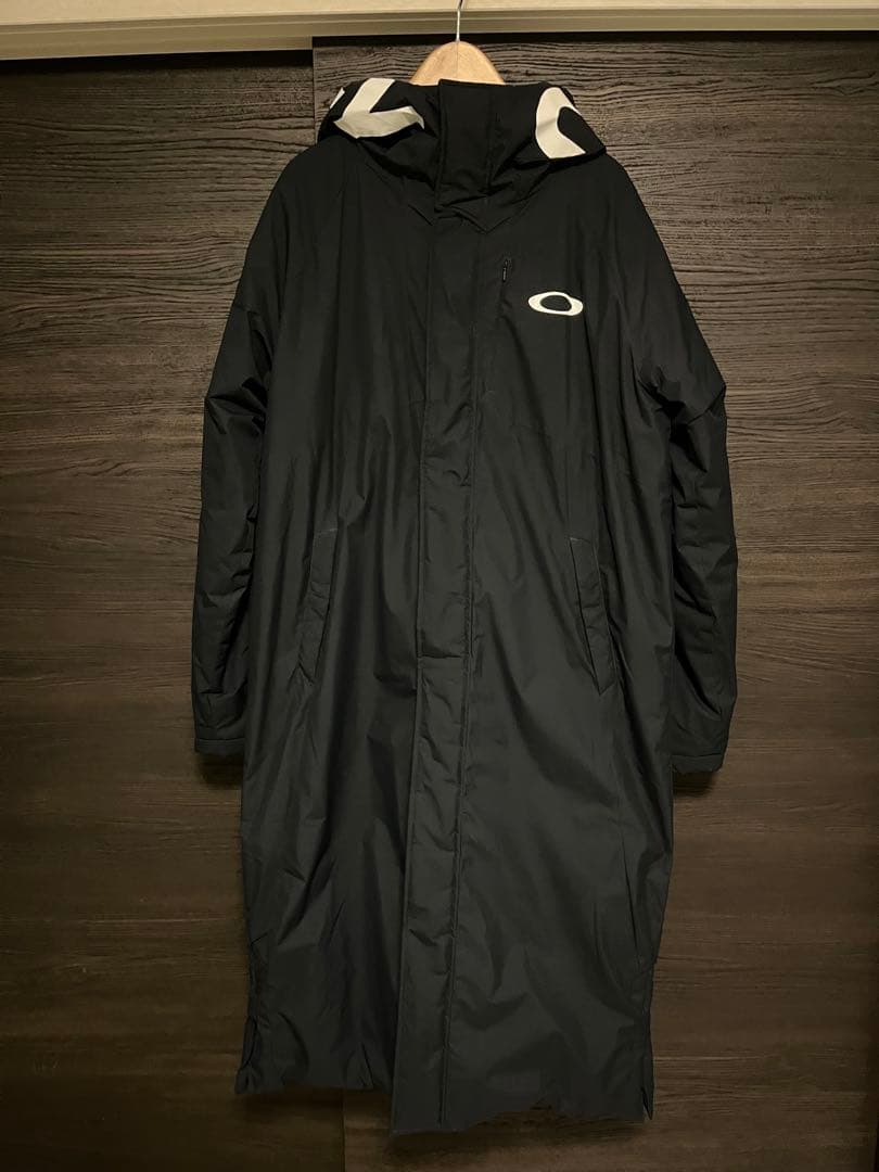 Oakley フード付きロングコート（ベンチコート）Lサイズ ブラック