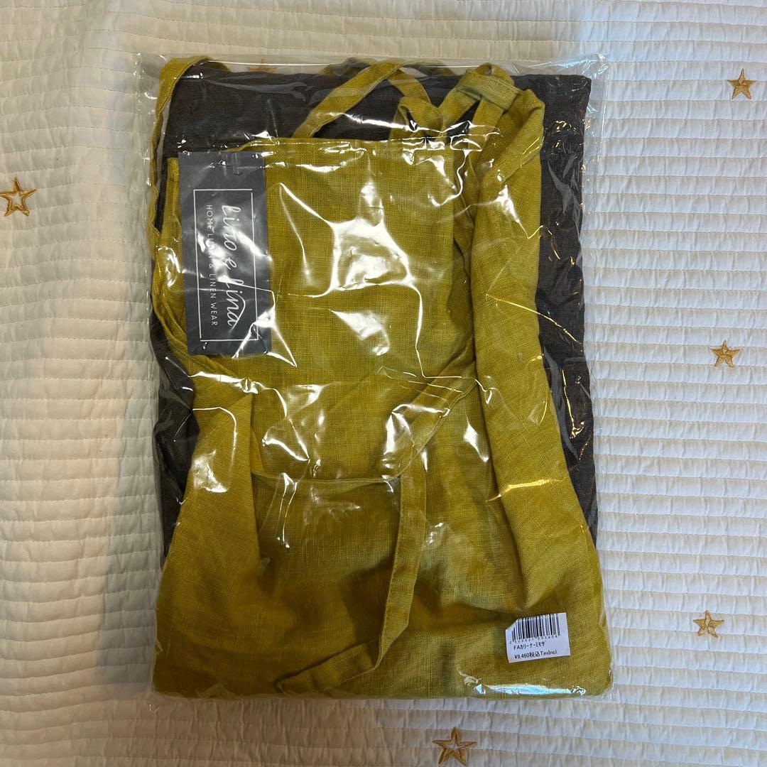 LINO E LINAフルエプロン カリーナ ミモザ リトアニアリネン