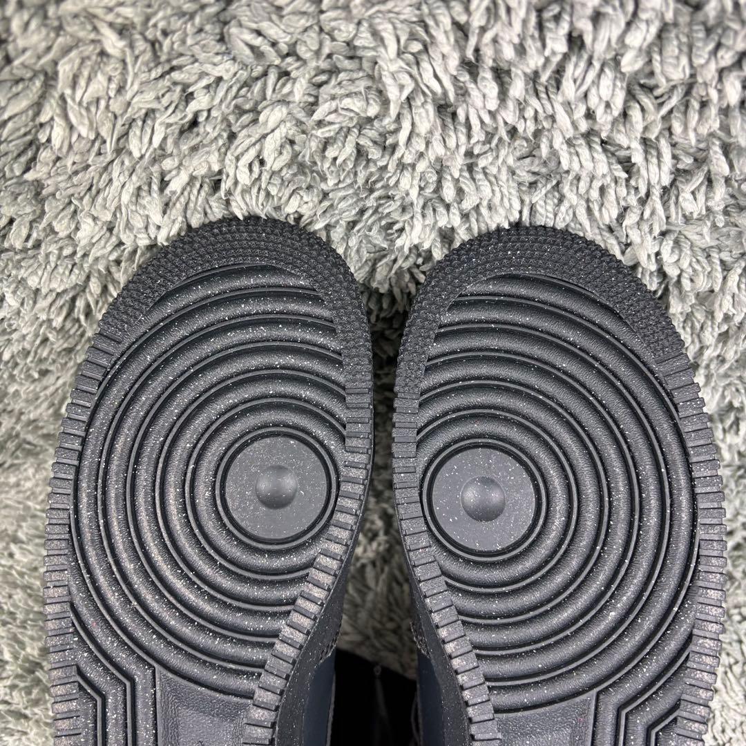 未使用 ナイキ エアフォース1 ミッド \"ブラック グレー /天然皮革/