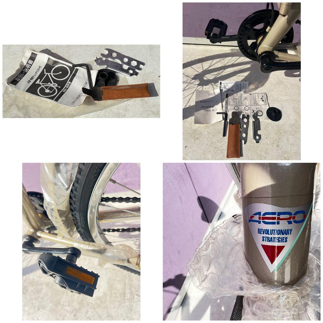 AERO折りたたみ自転車 ホワイト 小径