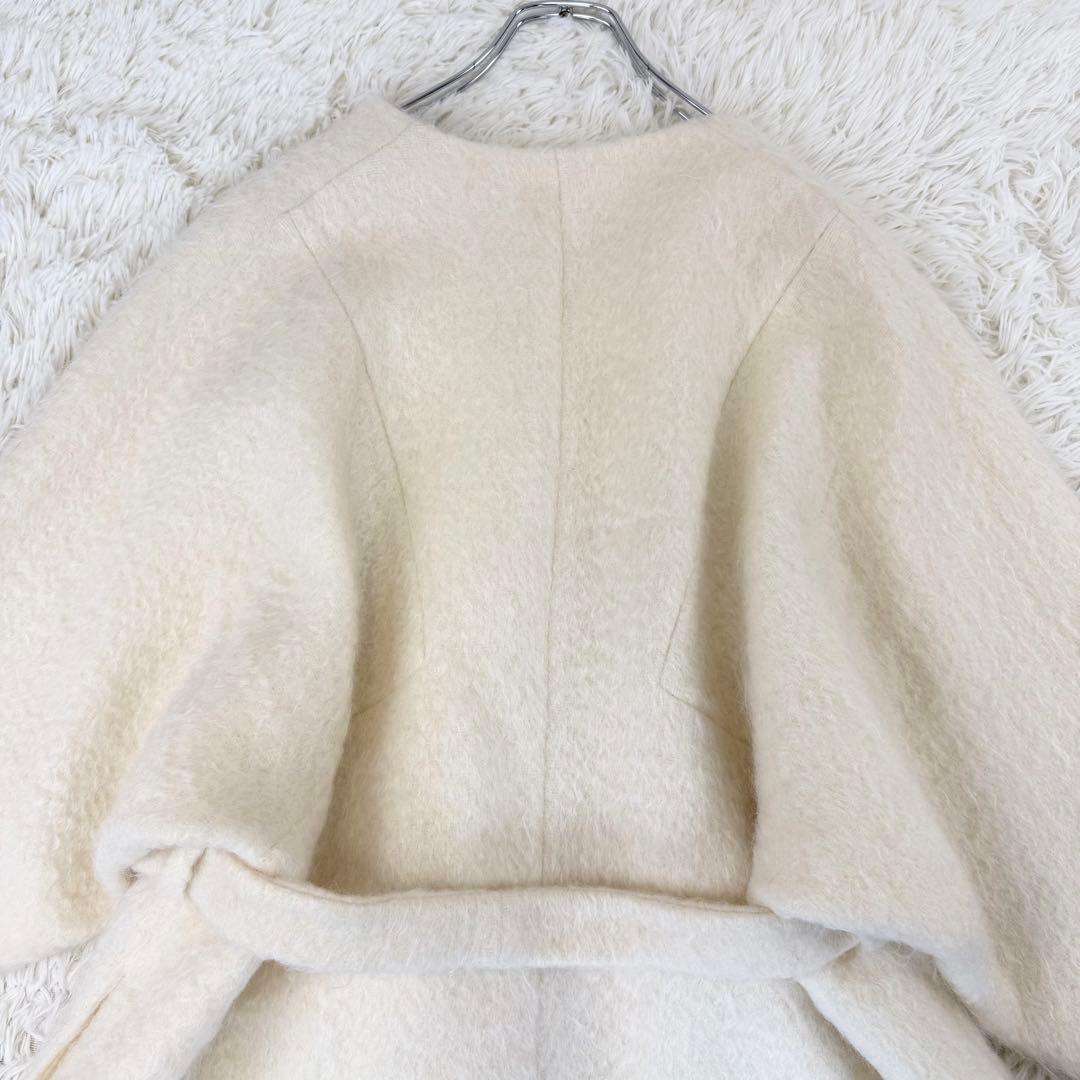 未使用級 新品タグ付き 定価12万 ADORE アドーア シャギーモヘアコート