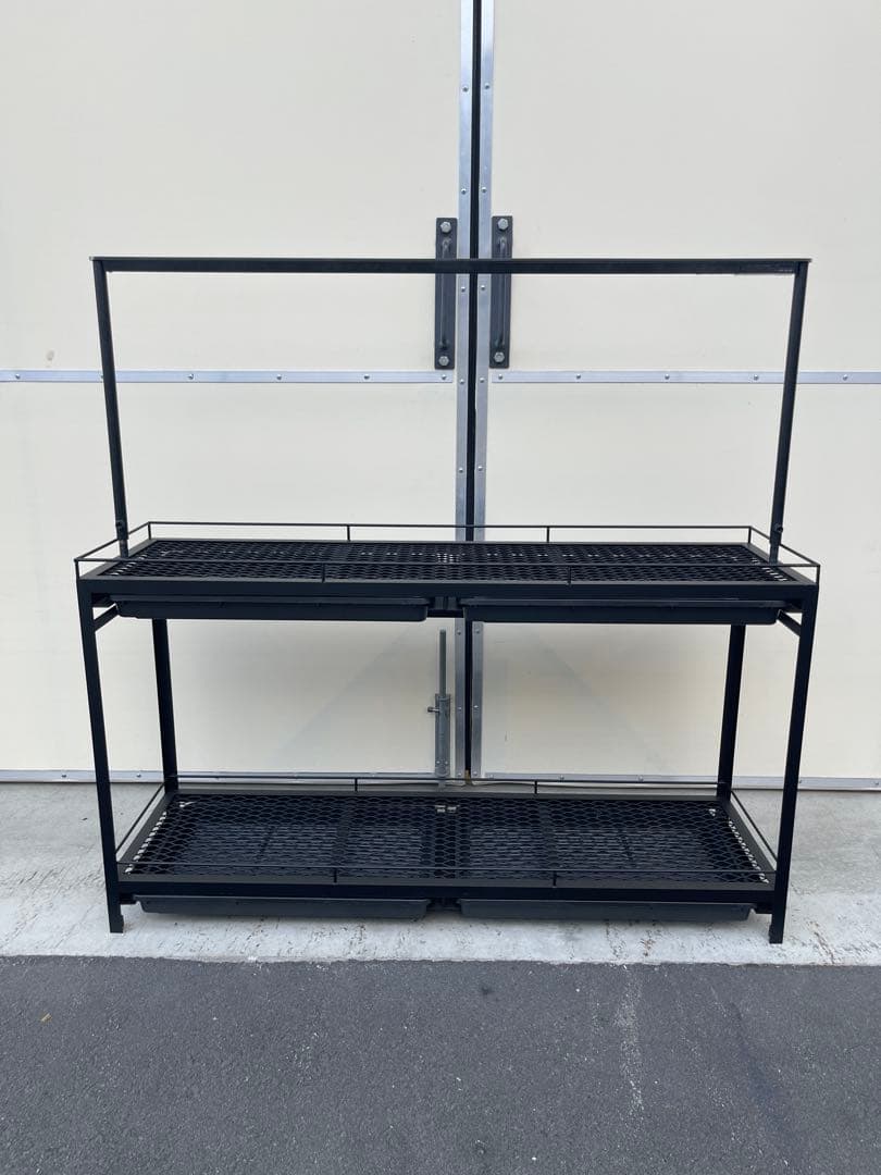 植物棚　アイアン棚L　エキスパンドメタル　アイアンシェルフ