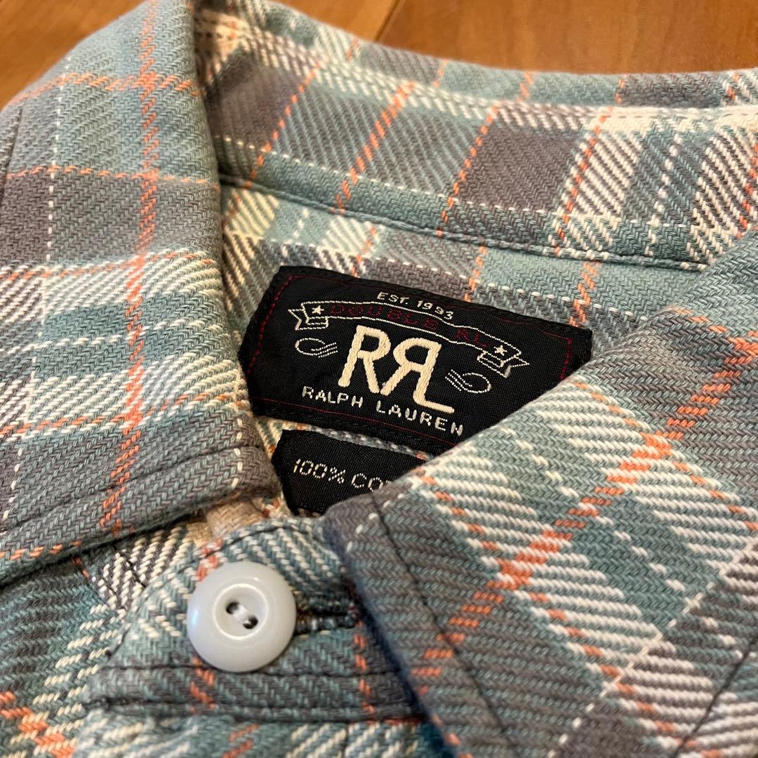 希少 美品 正規品 RRL 長袖ネルシャツ サイズM ダブルアールエル POLO