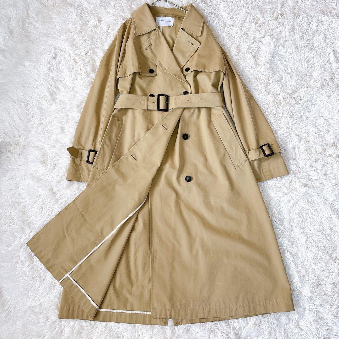 ユナイテッドアローズ　トレンチコート　ロング丈　ベージュ　ベルト　サイズ36