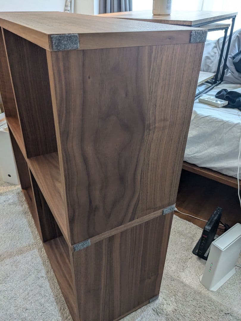 無印良品 スタッキングシェルフ 2×2段 ウォールナット材