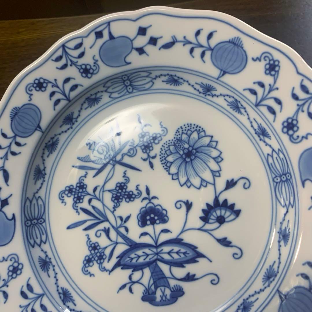 未使用保管品☆マイセン ブルーオニオン20cmプレート2枚一級品