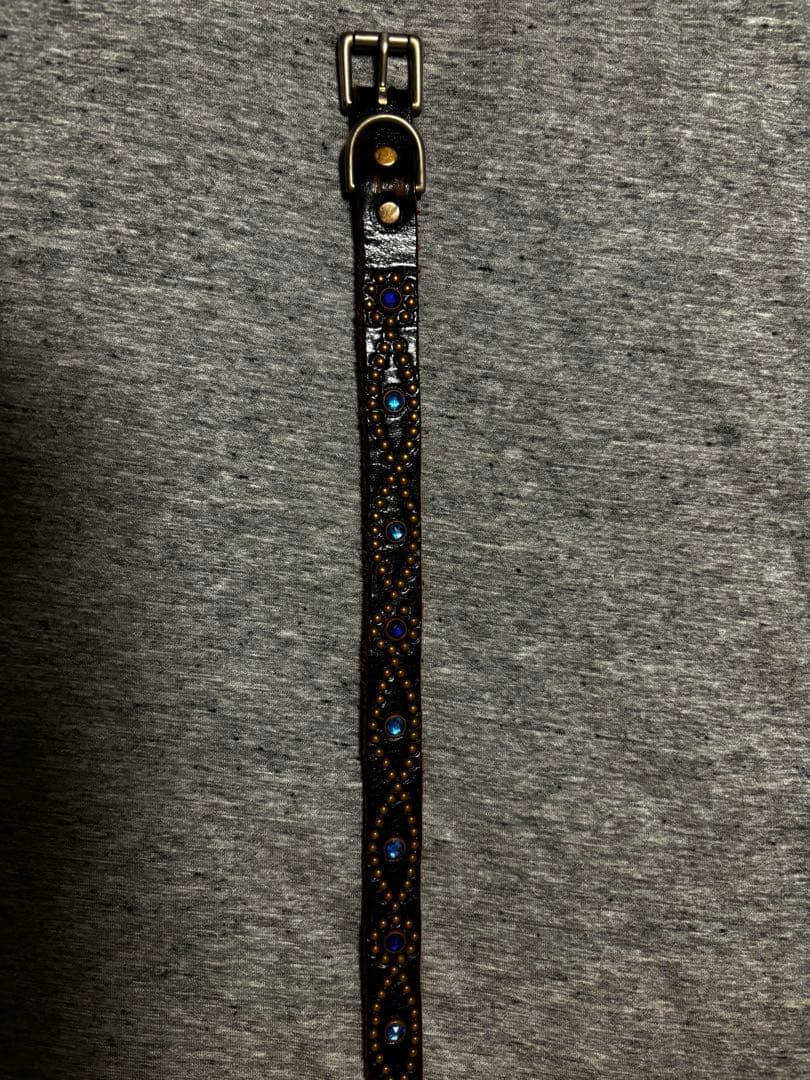 TENDERLOIN×HTCテンダーロインスタッズナローレザーベルト黒Sキムタク