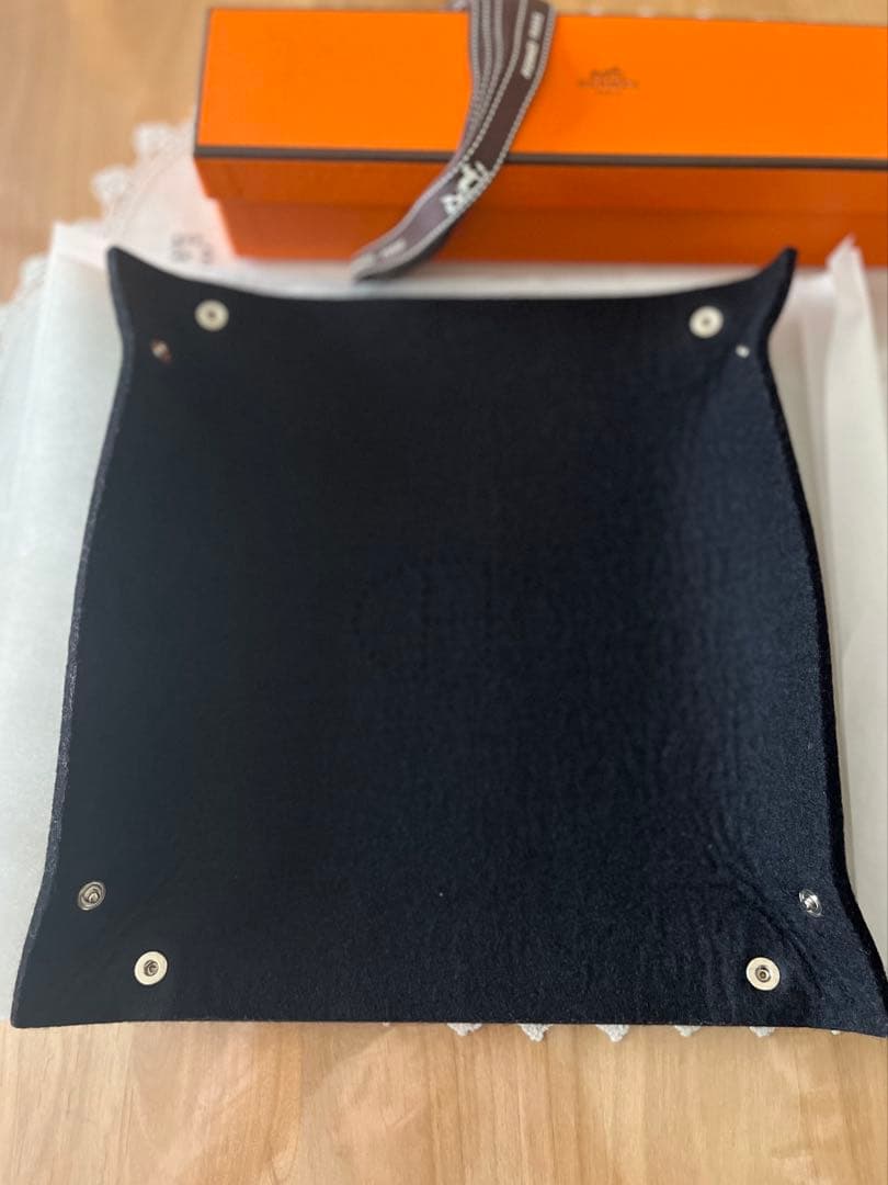 エルメス★ヴィドポッシュ フェルトトレイ アクセサリー ブラック 美品 箱有り