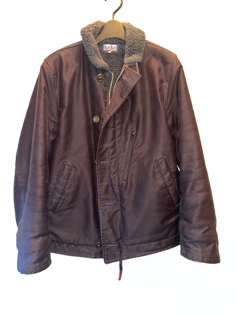 美品　BLUE BLUE ジャーマンクロスデッキジャケット　裏ボア