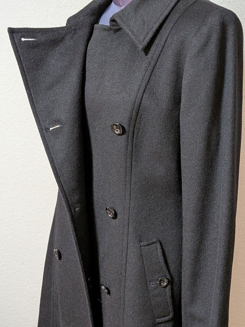 カシミヤ100% ダブルブレスト ロングコート