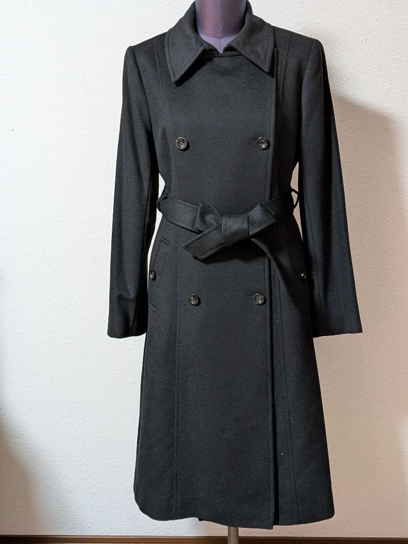 カシミヤ100% ダブルブレスト ロングコート