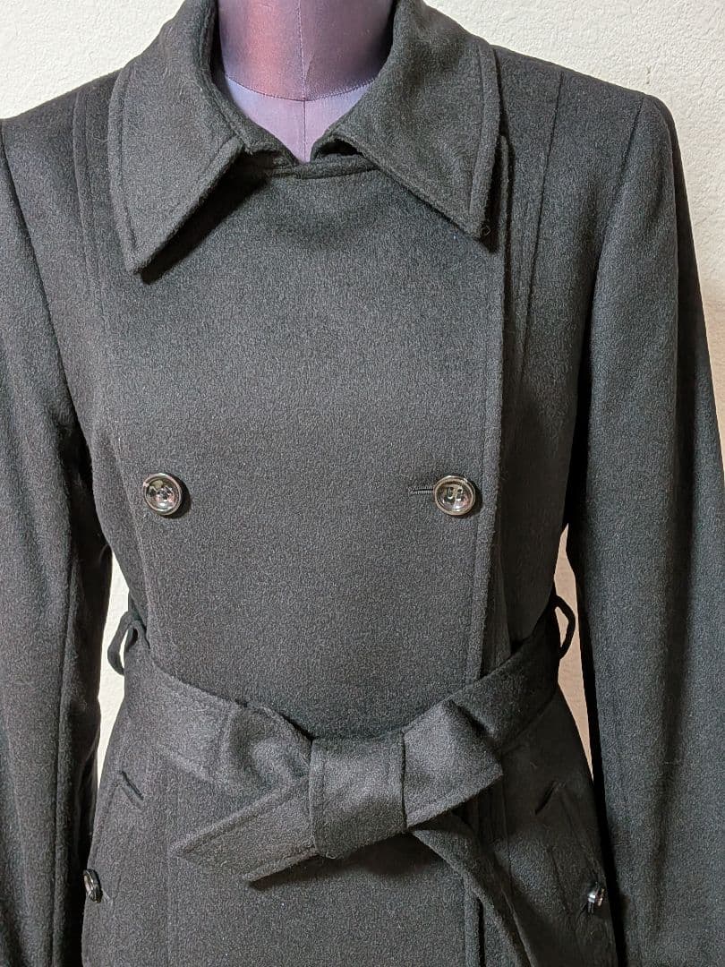 カシミヤ100% ダブルブレスト ロングコート