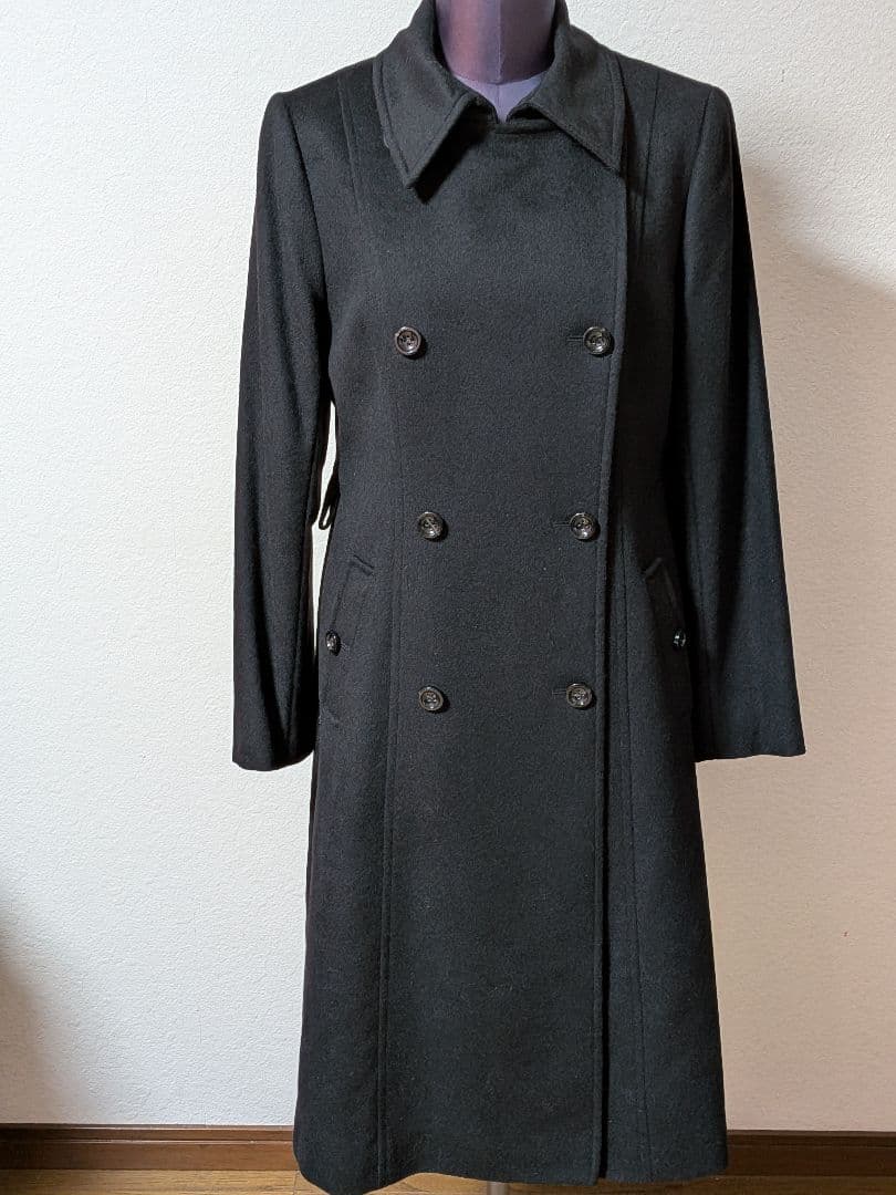 カシミヤ100% ダブルブレスト ロングコート