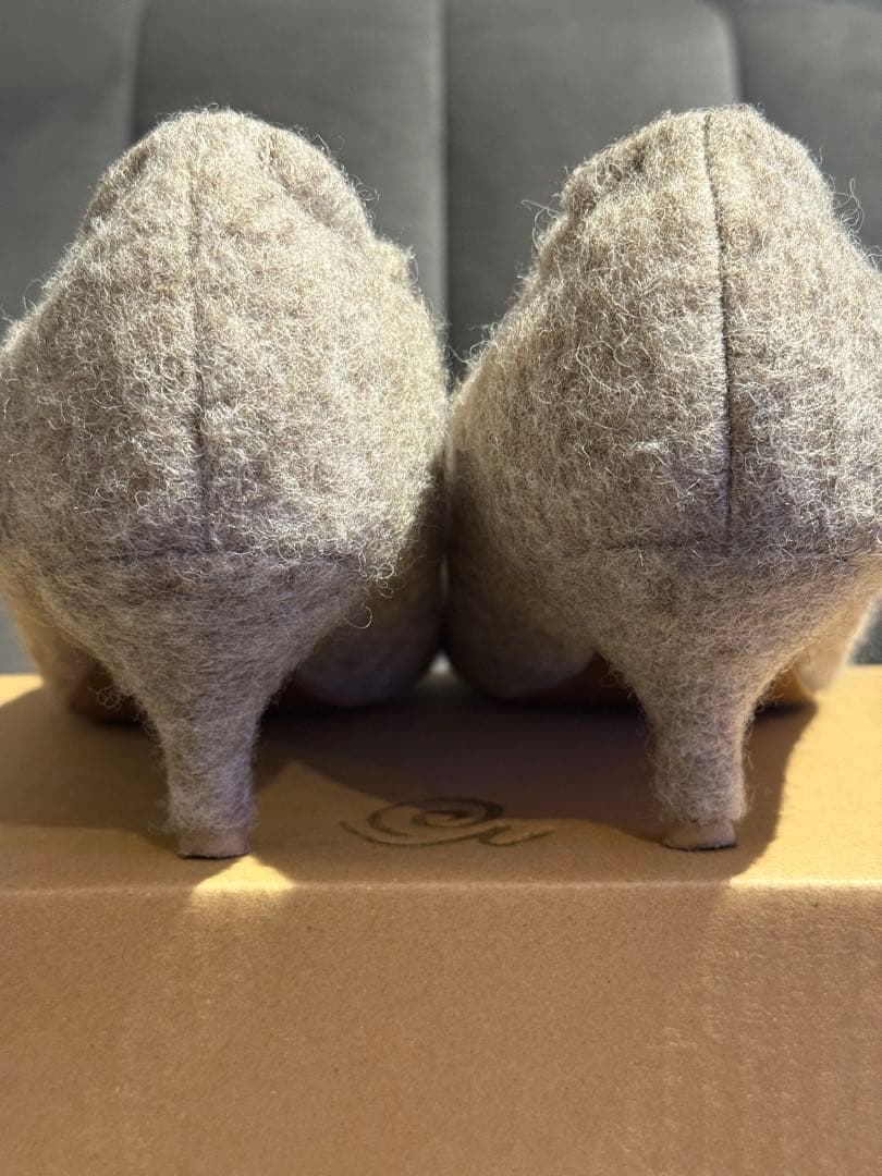 6 (ROKU) OE POINTED FELT PPS フェルト パンプス