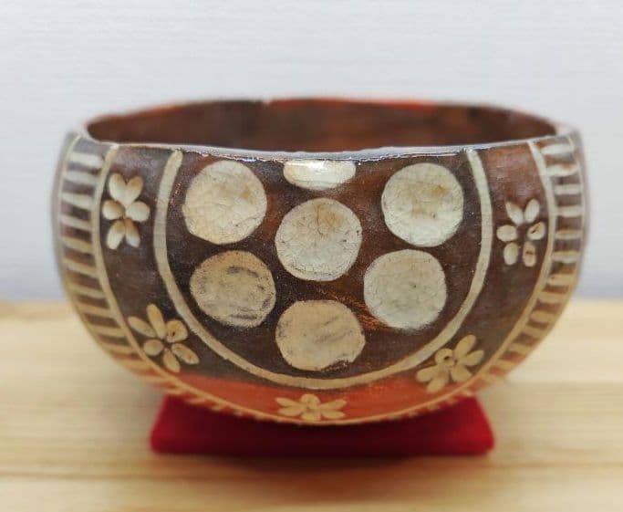 送料込【逢絢亭】茶道具 茶碗 楽焼 赤楽 俵形茶碗 表千家書付 楽吉左衛門 共箱