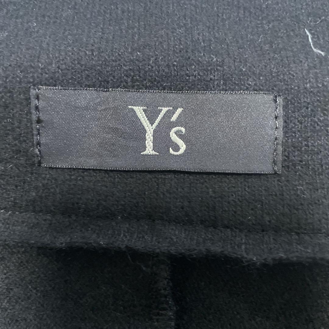 Y’s ヨウジヤマモト 変形デザイン ロングコート ストール風襟 ブラックウール