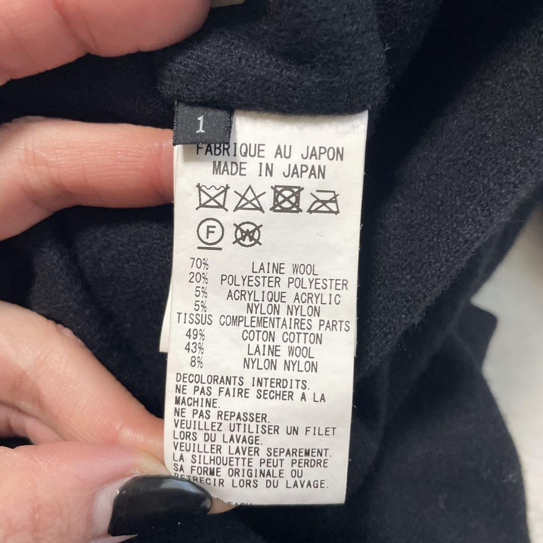 Y’s ヨウジヤマモト 変形デザイン ロングコート ストール風襟 ブラックウール