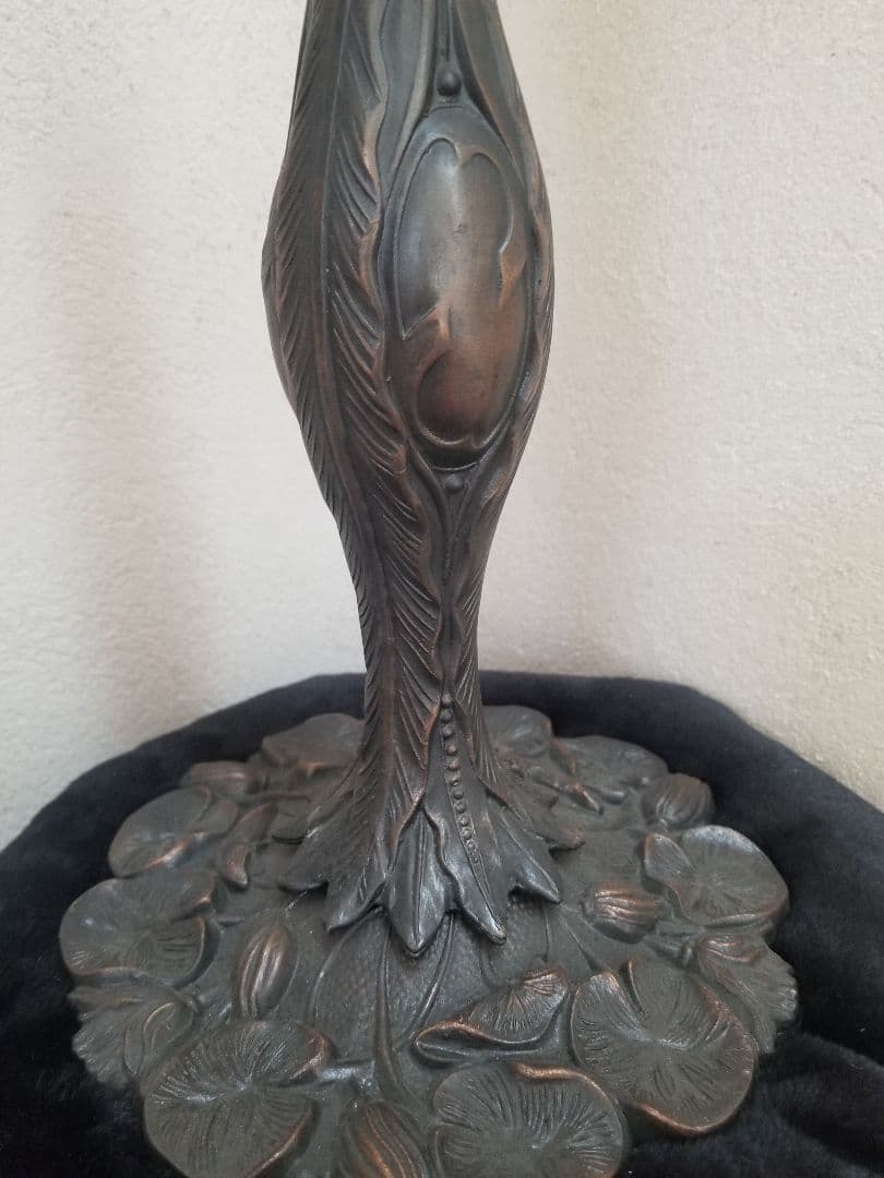 ヴィンテージ　ティファニータイプ　ステンドグラスランプ