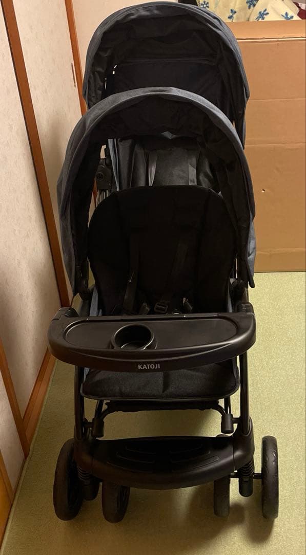 カトージ 二人でゴーDX 2人乗りベビーカー 双子用 兄弟 姉妹 お出かけに便利