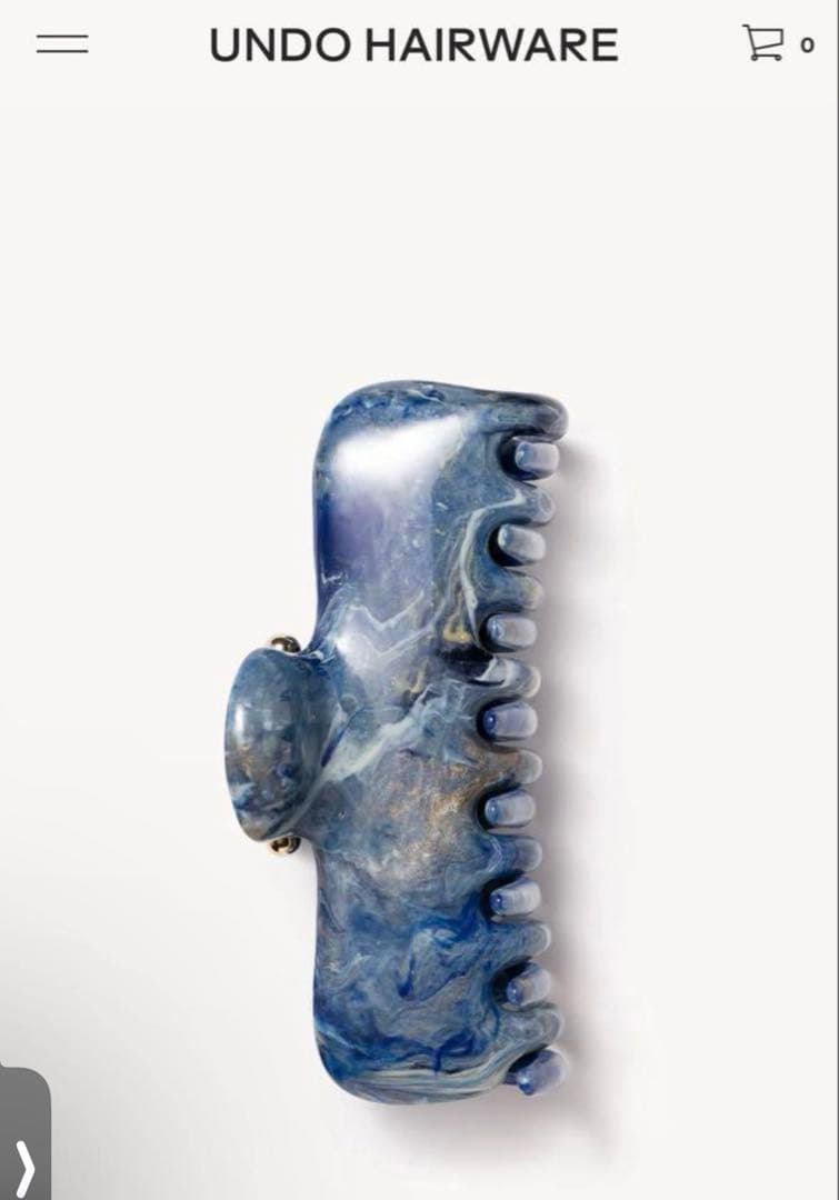 UNDO HAIRWARE マーブルブルーヘアクリップ