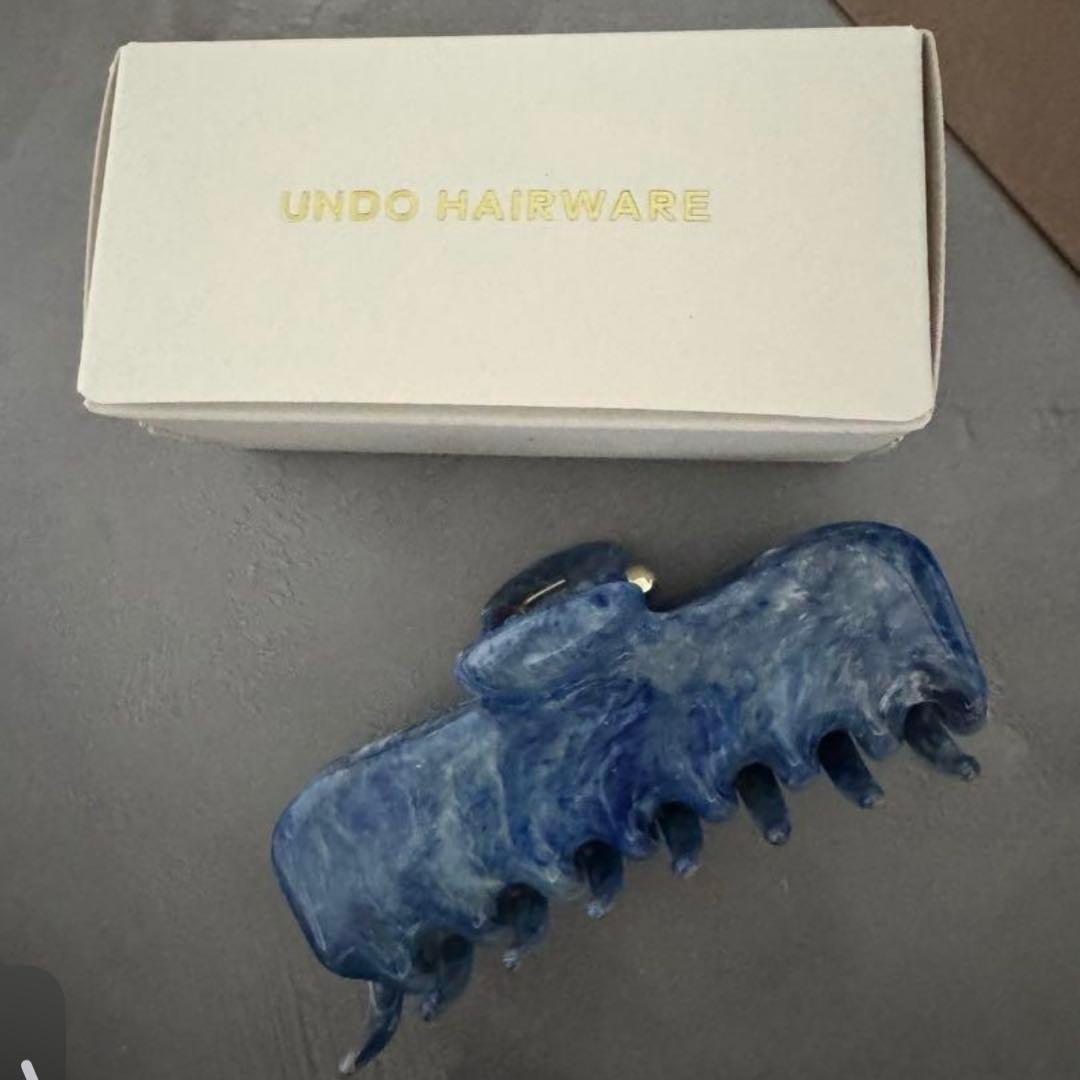 UNDO HAIRWARE マーブルブルーヘアクリップ