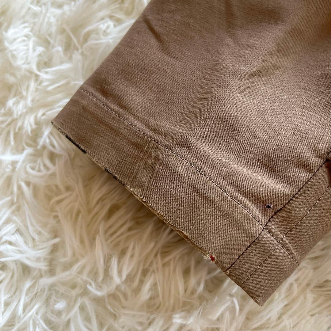 バーバリー　ステンカラーコート　ベージュ　ライナー付き　ノバチェック　ブラウン