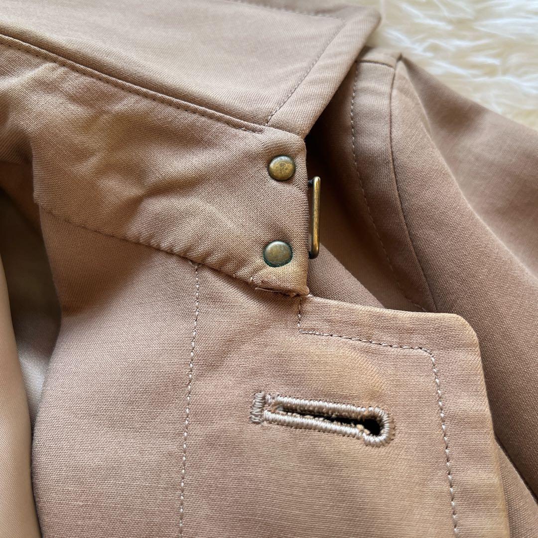 バーバリー　ステンカラーコート　ベージュ　ライナー付き　ノバチェック　ブラウン