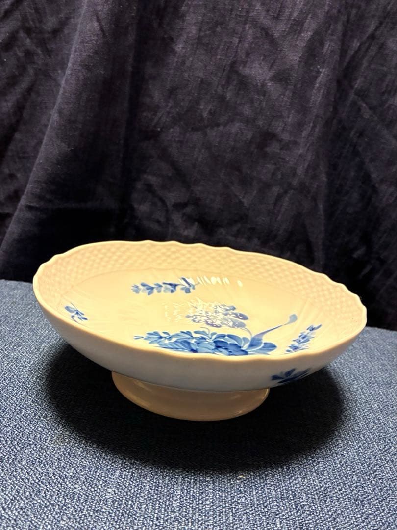 【希少・廃盤】ロイヤルコペンハーゲン ブルーフラワー 高台付ボウル コンポート