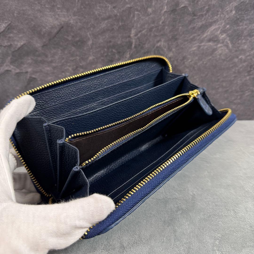 SALE クロコダイル 長財布 ネイビー 紺色 メンズ レディース 本革 ワニ革