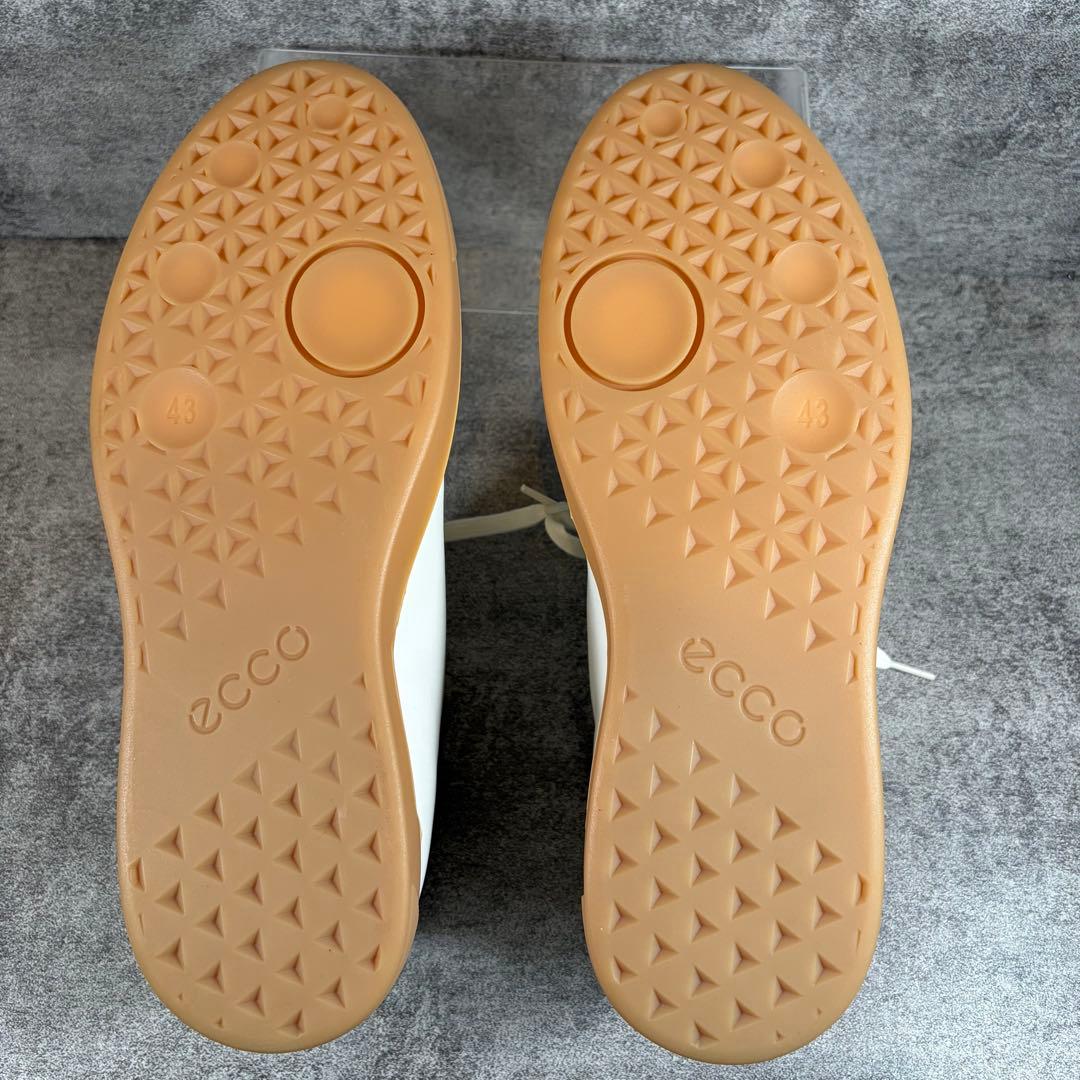 極美品　ecco エコー　ストリートトレイ　レザースニーカー　ホワイト　27.5