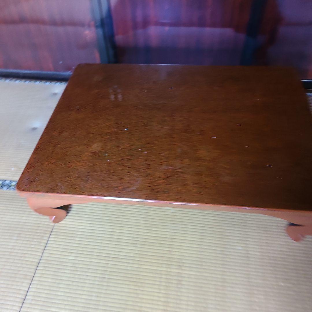 【在庫整理価格】昭和レトロ　堆朱　漆塗り　ちゃぶ台　テーブル