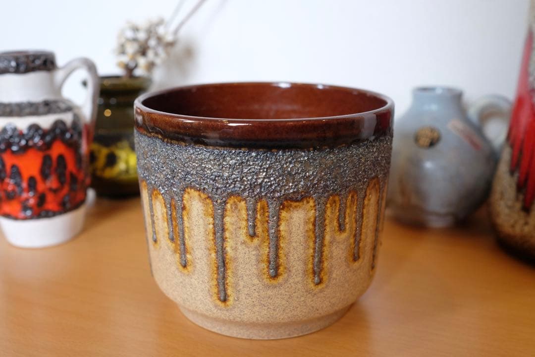 Fatlava Scheurich プランター 鉢 60年代 高さ11.7cm