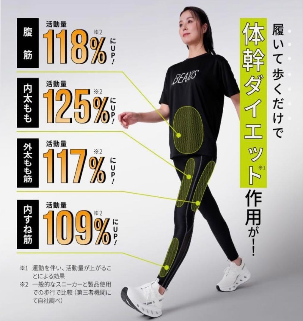 【BEAXIS】ビーアクシス シェイプコアスニーカー ホワイトAZ-1125 M