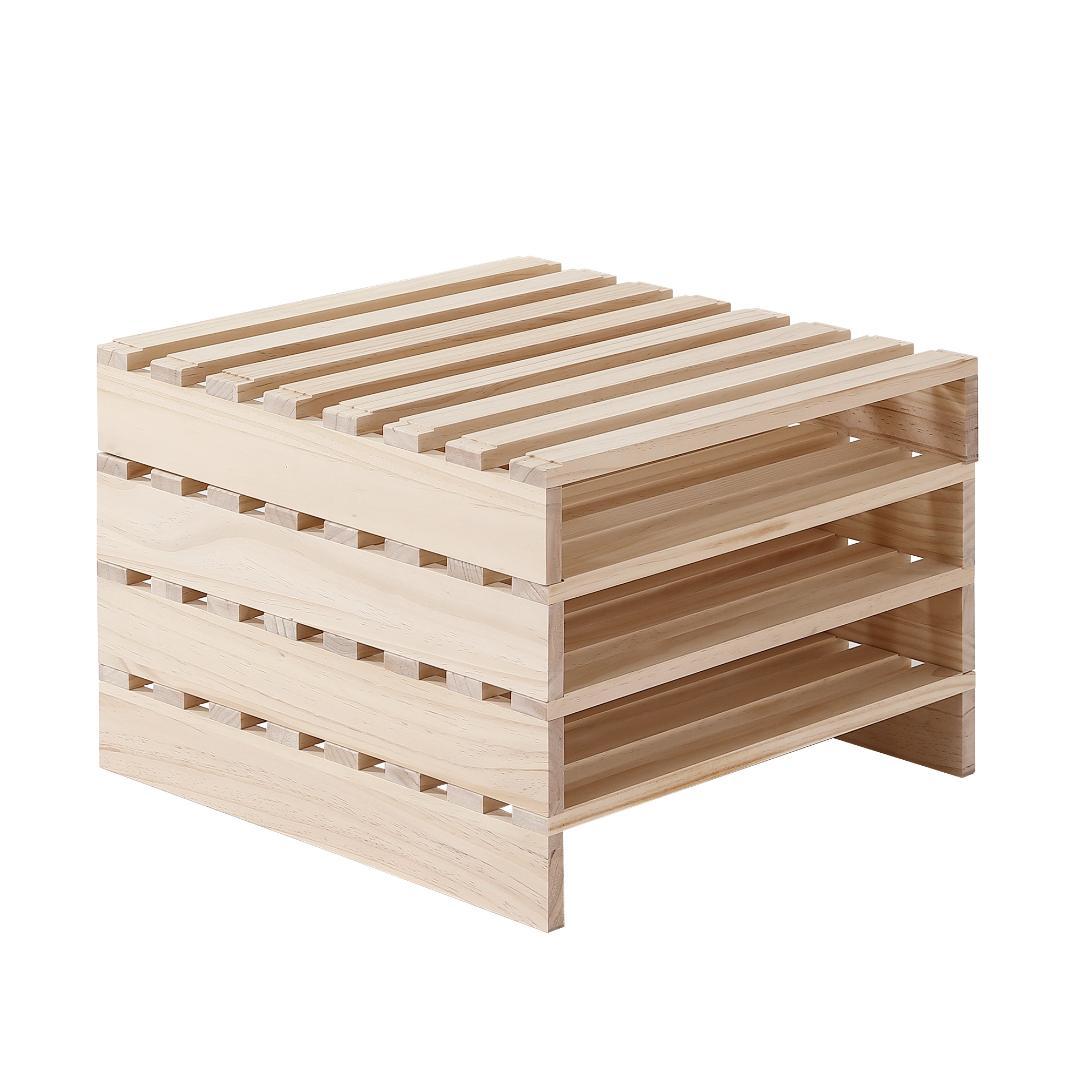 【新品】パレットベッド 50*50cm 8枚 コンセント付 天然木 組み換え自由