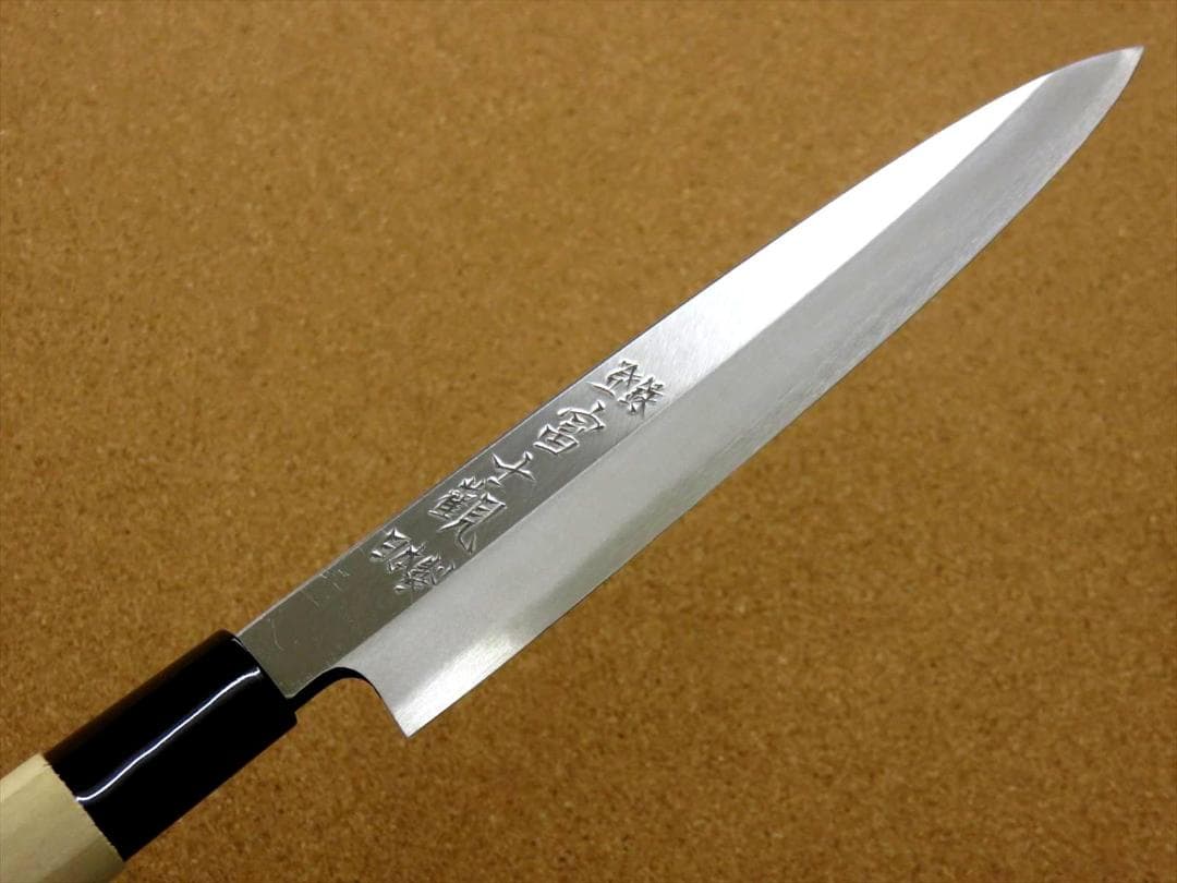 関の刃物 柳刃包丁 170mm SK5 軟鉄 片刃 右利き用 刺身包丁 朴の木