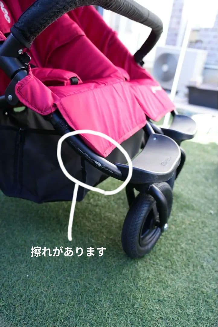 AirBuggy ココダブル　双子　ベビーカー レッド　（送料込み）