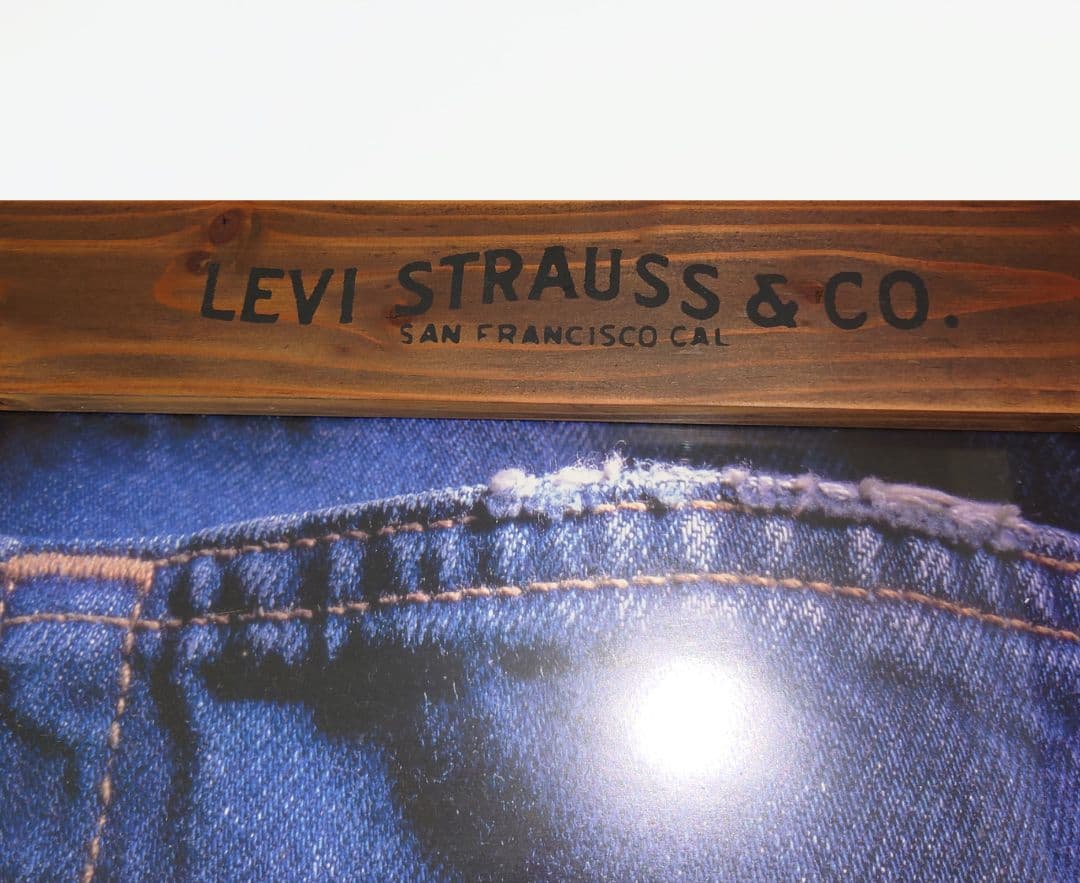 Levi's 木製額縁 広告入り ディスプレイ用