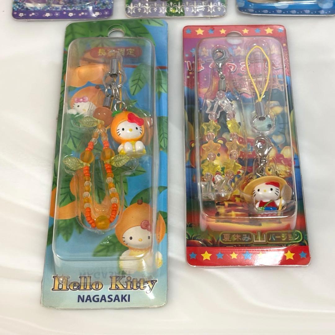 新品★ ハローキティ ご当地ストラップ 携帯ストラップ 5個セット 平成レトロ