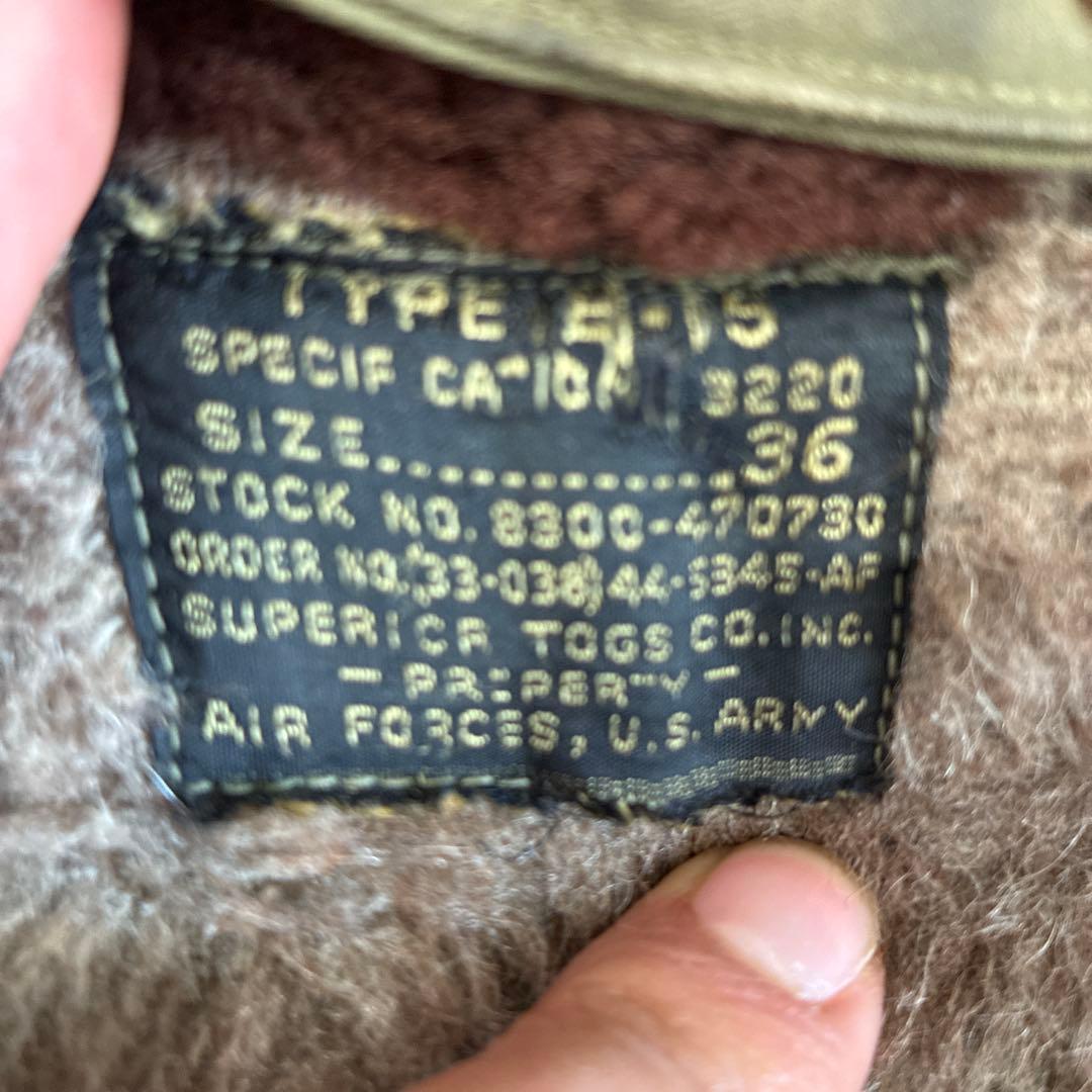 40s 米軍実物 USAAF B-15 フライトジャケット Size 36