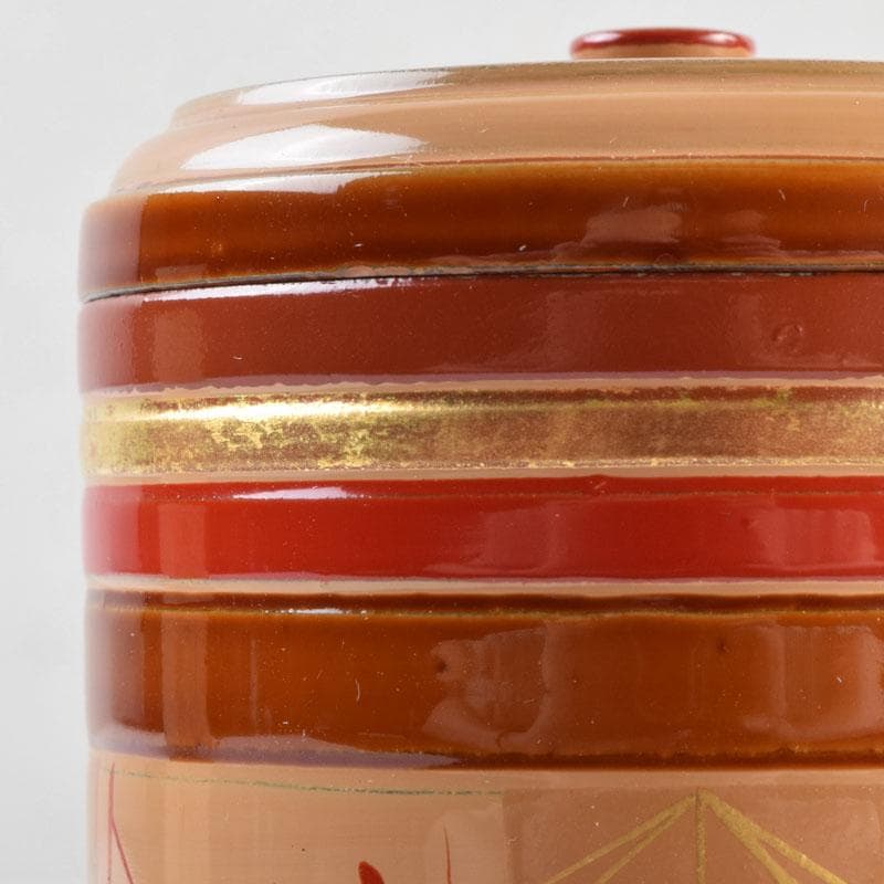 茶道具　独楽塗　草文　切立煙草入　莨壷　C　9008