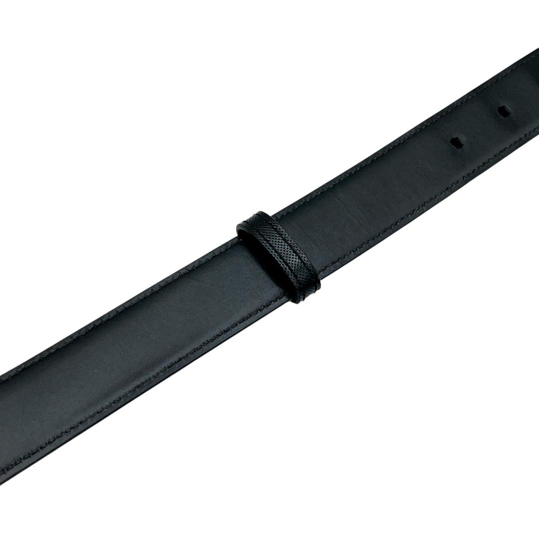 美品 カルティエ サントス ドゥ ベルト 黒 ブラック 銀 シルバー メンズ